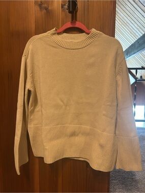 GAP Crewneck oversized sweater in Beige Wheat